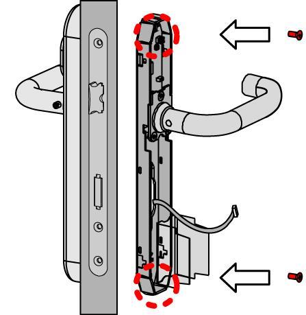 Montage ACHTUNG Funktionsstörungen durch eingequetschtes Anschlusskabel möglich! Stellen Sie sicher, dass das Anschlusskabel unbeschädigt durch die Rosettenbohrung durchgeführt wird.