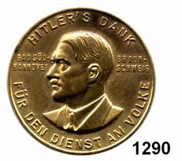 , sehr schön 50,- 1287 - Versilbertes Bronzeabzeichen 1934 (HZ) zum Dank für WHW-Sammler. Massiv. C-H C 209.