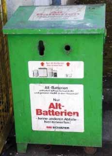 wichtig, dass wirklich alle Batterien bei den Sammelstellen landen und nicht in die Abfalltonnen geworfen werden (und erst recht nicht in die Landschaft).