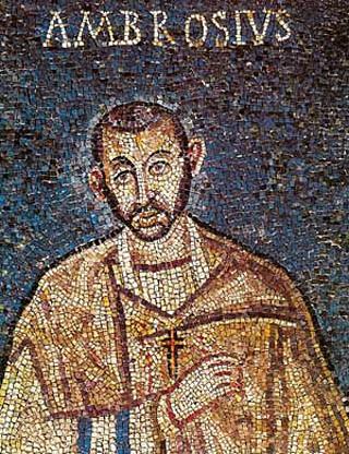 Ausschnitt aus Mosaik in Sant Ambrogio, Mailand (ca. 2.