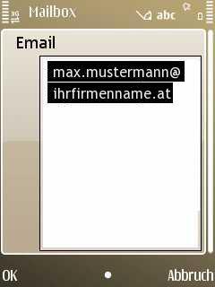 Feld Email markieren Email: max.mustermann@ihrfirmenname.