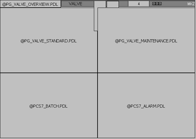 1.4.2 Grundbild2: @PL_Valve.pdl In diesem Bild sind die identischen Änderungen zu machen wie im Bild @PG_Valve.pdl. Vorgehensweise: Tabelle 1-7 Schritt Anweisung / Bild 1.