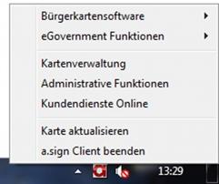 im elektr. Datenverkehr GmbH 4. Funktionen des a.sign Client 4 Funktionen des a.sign Client Die Funktionen des a.
