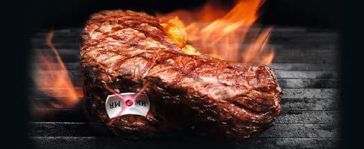 Steak-Champ 3-couleur, appareil électronique de mesure de température à cœur avec affichage à LED pour les trois principaux niveaux de cuisson.