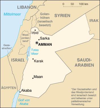 Jordanien - Grundkoordinaten Ländername: Haschemitisches Königreich Jordanien Klima: mediterran (Küste) bis wüstenhaft (im Osten von Jordanien) Lage: im Westen des asiatischen Kontinents