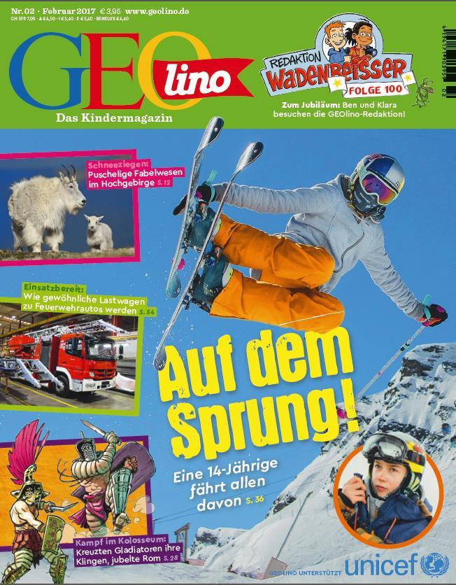 11 GEOLINO DEUTSCHLANDS GROSSES KINDERMAGAZIN General Interest Magazin für Jungen und Mädchen von 8 bis 14 Jahren und ihre Eltern (Käufer und Mitleser) Vermittelt Wissen und Werte auf unterhaltsame,