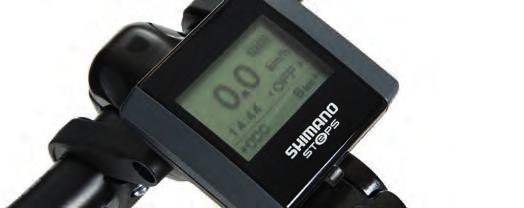 MITTELMOTOR : SHIMANO STePS Die Antriebseinheit des STePS Systems zeichnet sich durch ihr kompaktes und flexibles Design sowie durch das geringe Gewicht von 3,1 kg aus, das das System zu einem der