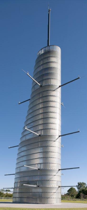 Meteomast Garching Der 62m hohe Turm, am Entrée des Forschungszentrum