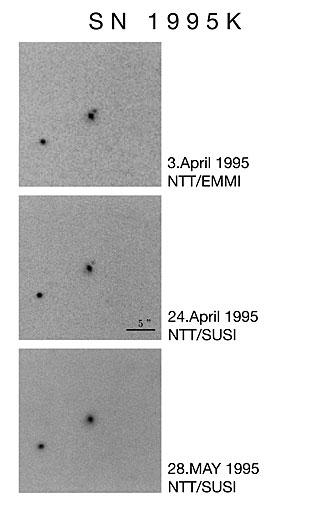 ESO Press Release 95/11 Beyond the Hubble Constant SN 1995K ist die am weiteste