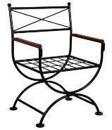 Chair/Metallstuhl mit Holzlatten