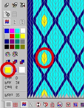 Schließlich kann man an den Farben auch noch Veränderungen vornehmen, indem man das Bild des entstandenen Musters direkt bearbeitet.