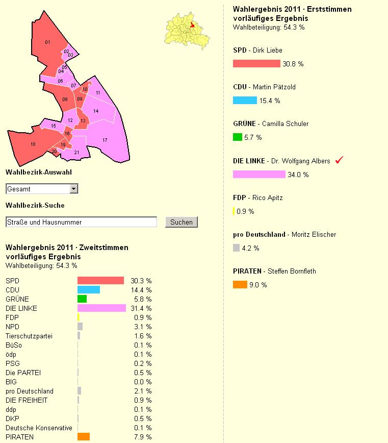 Abgeordnetenhauswahl 2011