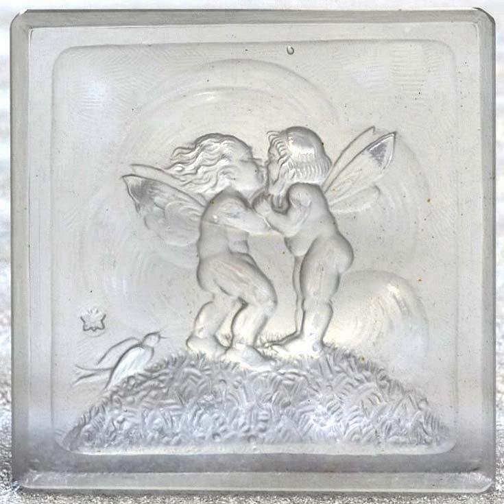215-220 SG, gefunden von Dieter Neumann August 2014 Fünf Reliefglasplatten mit Putten, H. Hoffmann, Gablonz a.d.n., 1930-er Jahre ebay DE Art.Nr.