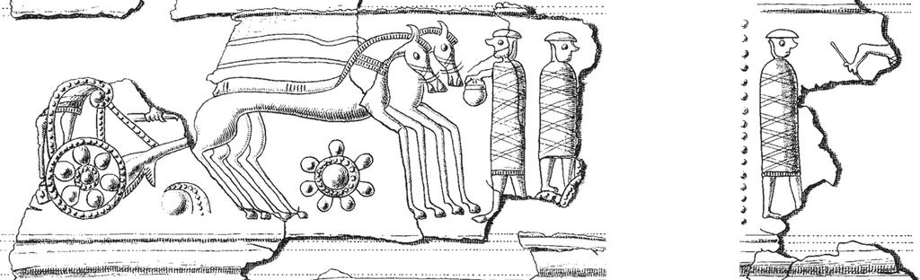 O konjskih dirkah sredi 1. tisočletja pr. Kr.: konj in kotel v situlski umetnosti ste situle in bronaste zajemalke, 25 torej skoraj enak pivski komplet kot je upodobljen na sami situli.