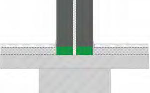 Bild 2.1: Beispiel für eine zweischalige Haustrennwand mit bis zur Oberkante Fundament durchgehender Trennfuge (Schema DIN 4109-32 [8]).
