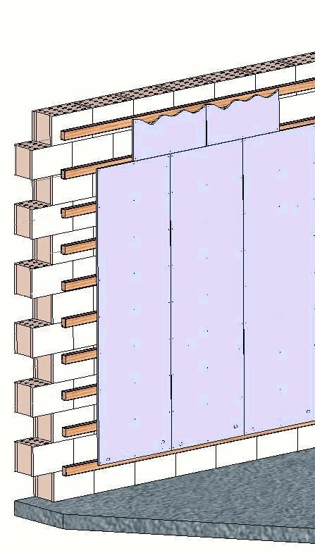 KW8-ti Wand + Decke Einbau: Immer auf Unterkonstruktion aus Holz oder Metall.