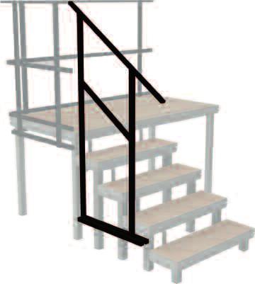 Treppengeländer Abbildung Beschreibung Artikelnummer Preis Treppengeländer/Handlauf für Anstelltreppe Oberfläche pulverbeschichtet, serienmäßig in schwarz, Sonderfarben auf Wunsch lieferbar.