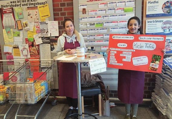 Spendenaktion 28.01.2017 vor dem famila-markt in Kiel-Dietrichsdorf Es kommt immer wieder vor, dass Schülerinnen und Schüler, die in der 9.