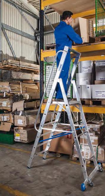 8 STABILO Professional Stufen-StehLeiter mit großer Standplattform Das Highlight im Aluminium-Stehleiterbereich in puncto Sicherheit und multifunktionellem Anwendernutzen.