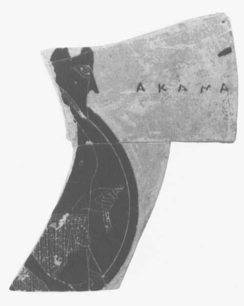 40 Mackay Figure 1. Fragment of a black figure one piece amphora by Exekias. Malibu, The J. Paul Getty Museum 78.AE.305.