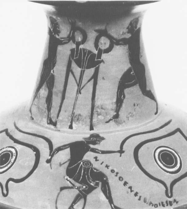 Nicosthenic Athletics 43 Figure 2. Detail of Malibu 68.AE.19. tition (vases 1,3,4,6-13) and the inclusion of prize vessels for the victors (vases 3,4,8,10-13).