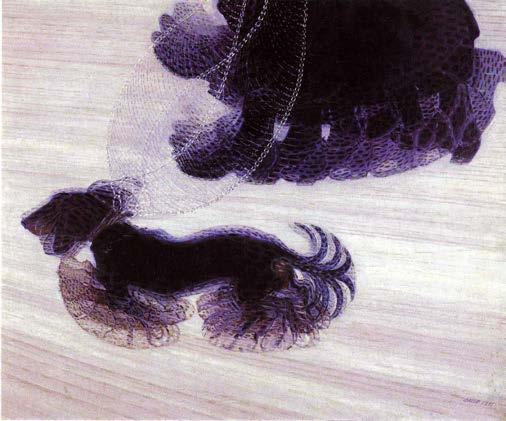 Abb.38: Giacomo Balla, Dynamismus eines Hundes an der Leine, 1912, Öl auf Leinwand, 90, 8 x 110 cm,