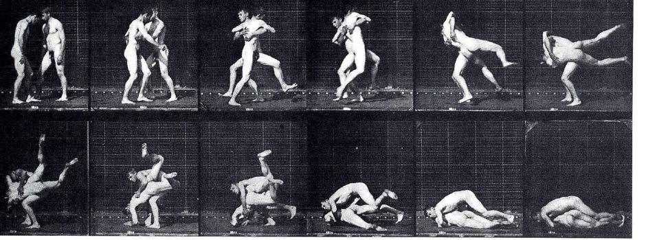 Abb.40: Eadweard Muybridge, Men Wrestling Graeco-Roman, (Ausschnitt) Aus: Ventura, Anita (Hrsg.
