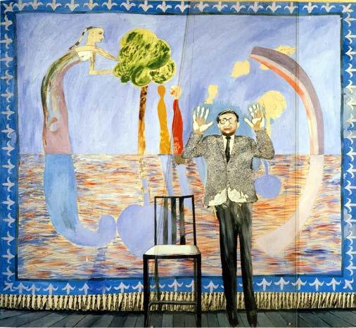 Abb.69: David Hockney, Play within a Play, 1963, Öl auf Leinwand,, 183 x 198 cm, Privatsammlung Aus: