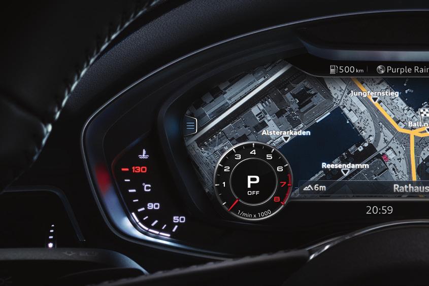 8 Audi A5 Coupé Fortschritt fortgeschrieben: mit dem optionalen Audi virtual cockpit.