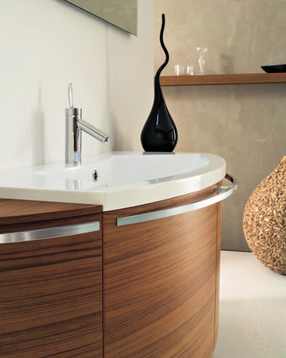 A unique and unmistakable style for a bathroom setting strongly characterized by the warm shades of