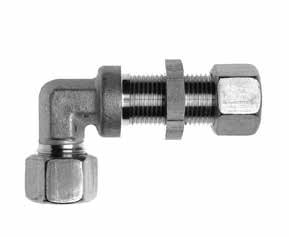 NC-Rohrverschraubungen NC Tube fittings Racores de conexión NC Winkel-Schottverschraubungen Bulkhead elbow fittings Racores pasatabiques a codo i s 10 NC-WSV-..L/S Type -D1 Mat.-Nr.