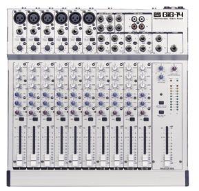 & & Audio Live Mixers Gig-12 Ultra low noise 12-Channel Mic / Line Mixer. 19 inch mounting-plates included! 19 inch mounting-plates included! D2204 Gig-14 Ultra low noise 14-Channel Mic / Line Mixer.