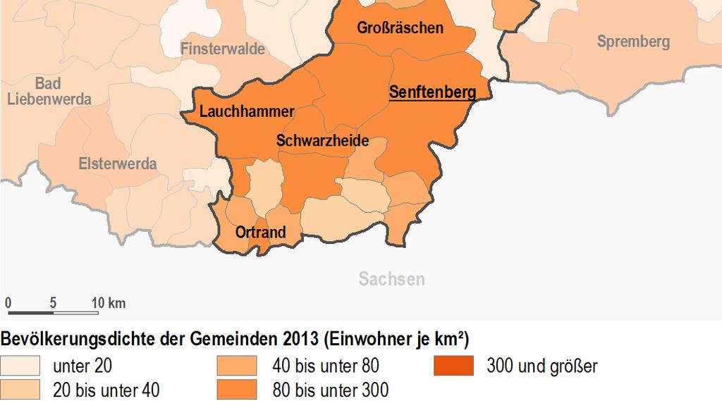 EW (199: sechs Gemeinden dieser Größenklasse) vergleichsweise hoher Anteil der Bevölkerung (33 %) in den fünf Gemeinden zwischen 5. und unter.