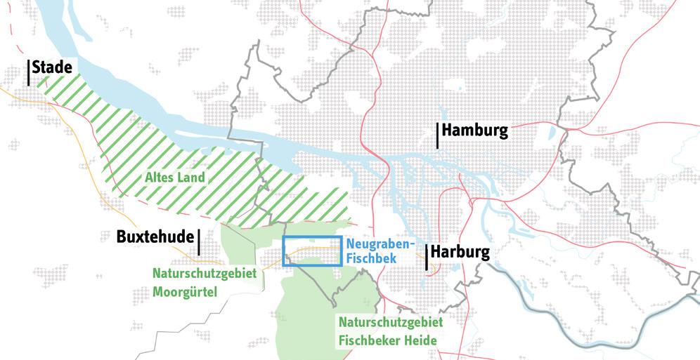 Lage Neugraben-Fischbek in Hamburg STADTTEIL NEUGRABEN-FISCHBEK Einleitung Der im südwestlichen Teil des Stadtgebietes der Freien und Hansestadt Hamburg gelegene Stadtteil Neugraben-Fischbek gehört