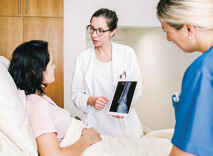 Ihre Gesundheit im Kantonsspital Nidwalden 45 Bei Bedarf ist eine Patienteninformation via Tablet am Patientenbett möglich.