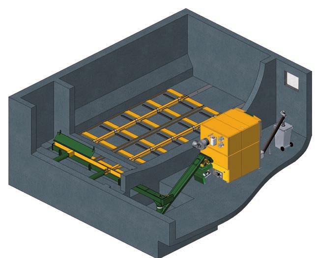 KWB Powerfire Einbaubeispiele KWB Powerfire 240-300 kw mit Schubbodenaustragung 22 Doppelkesselanlage KWB Powerfire 240-300 kw mit Schubbodenaustragung Schnittansicht von oben