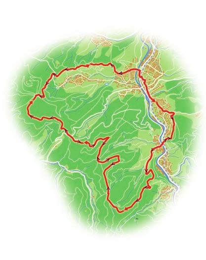 Gernsbach 8 Vier-Wälder-Tour Die Vier-Wälder-Tour führt Sie durch den Ortsteil Scheuern bis nach Obertsrot. Von dort geht es über die nrücken zur Nachtigall (Einkehrmöglichkeit).