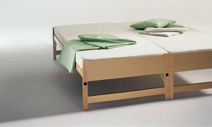 Lido bed to open consists of: upper bed lower bed Mit integriertem Lattenrost: 1 star U 2 3