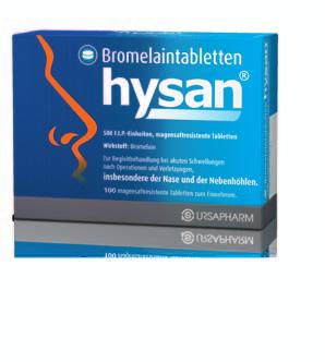 Bromelaintabletten hysan reduziert die Schwellung Das Enzym Bromelain lässt die Schwellung der durch Viren und Bakterien verletzten Nase und Nebenhöhlen zurückgehen und sorgt so für die Belüftung,