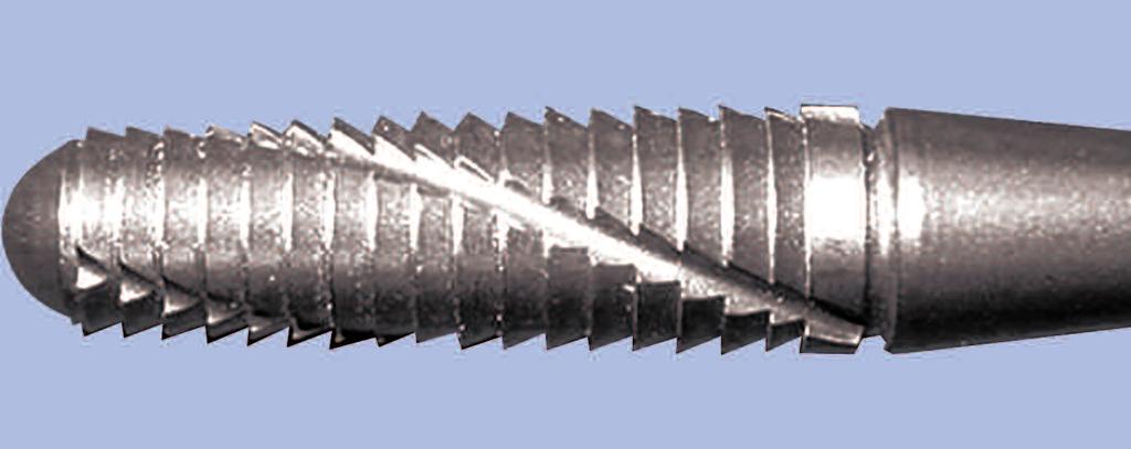 Reibahlen können zurück und vor gedreht und in den Radiuskanal abgesenkt werden oder die Einbringung der Reibahle kann mit einem Hammer erfolgen.