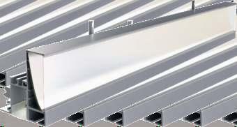 Wandfluter TB 2 Deckenrandprofil für einfassenden Einbau die LED Einfass- Randleuchte ist für den Anbau in fugenlose und gerasterte abgehängte Zwischendecken und bei Deckensprüngen besonders geeignet.