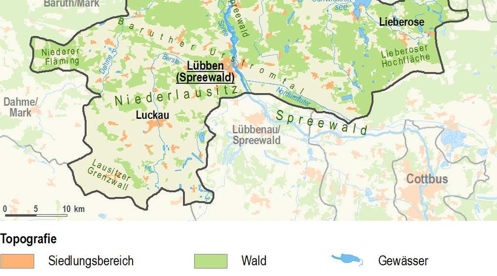 Lübben (Spreewald) größte Stadt: Königs Wusterhausen (ca. 34.