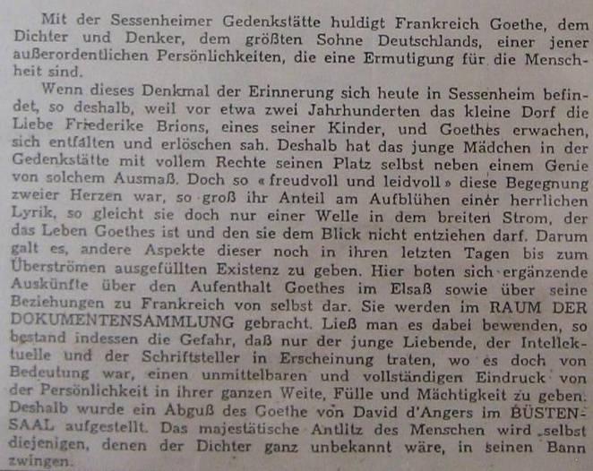Sesenheim/Sessenheim und Goethe I. Kurze Text-Information Goethe weilte vom Frühjahr 1770 bis Sommer 1771 in Straßburg, um dort sein in Leipzig begonnenes Jurastudium abzuschließen.