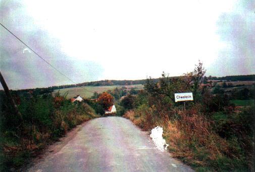 This is a picture of the road into Chwalecin (Quanzendorf).