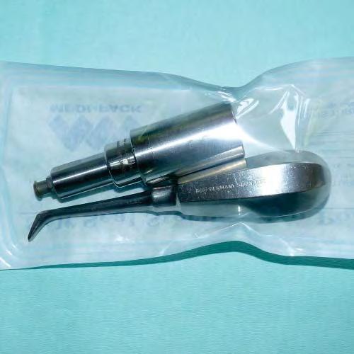 Sauger, Hebel, PCD-Prüfkörper, BMS-Prüfkörper Position der Sensoren: 31611 in Implantat-Box in Folienverpackung unten 30598 Sensor 1