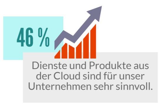 Die Studienergebnisse zeigen, Cloud- Computing hat sich in allen Unternehmensgrößen durchgesetzt: Immer mehr nutzen die angebotenen Dienste aus der Cloud.