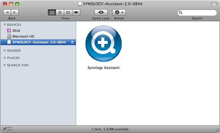 6. Es öffnet sich ein neues Fenster. Klicken Sie bitte doppelt auf das Symbol Synology Assistent, um den Einrichtungsassistenten zu starten. 7. Klicken Sie auf Durchsuchen, um die.