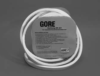 127 Gore Flachdichtung DK 401 Dieses Material, hergestellt aus 100% reinem eptfe, ist speziell geeignet zur Abdichtung von Revisionsöffnungen auf Heisswasserdruck- und Dampfkesseln.