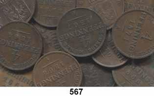 .. Sehr schön bis fast Stempelglanz 60,- 566 LOT von 24 Silbermünzen: 1/2 Silbergroschen 1862(2), 1863(2),