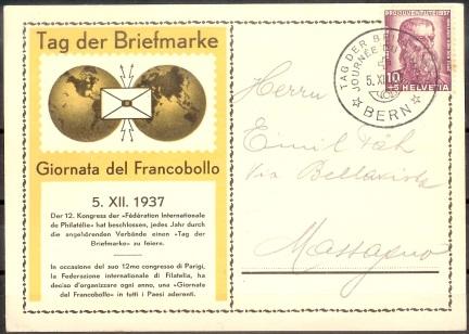 Tag der Briefmarke (1937-1993) Das spannende Nebengebiet der Schweizer Philatelie: Seit 1937 findet jährlich unter dem Patronat des Verbands Schweizerischer Philatelisten-Vereine der Tag der